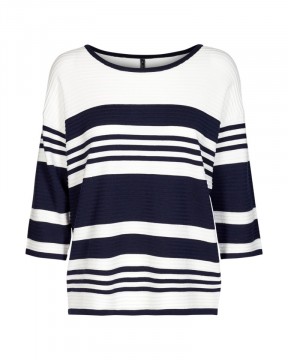 Freequent | Lio 3/4 Pullover, navy/ off white